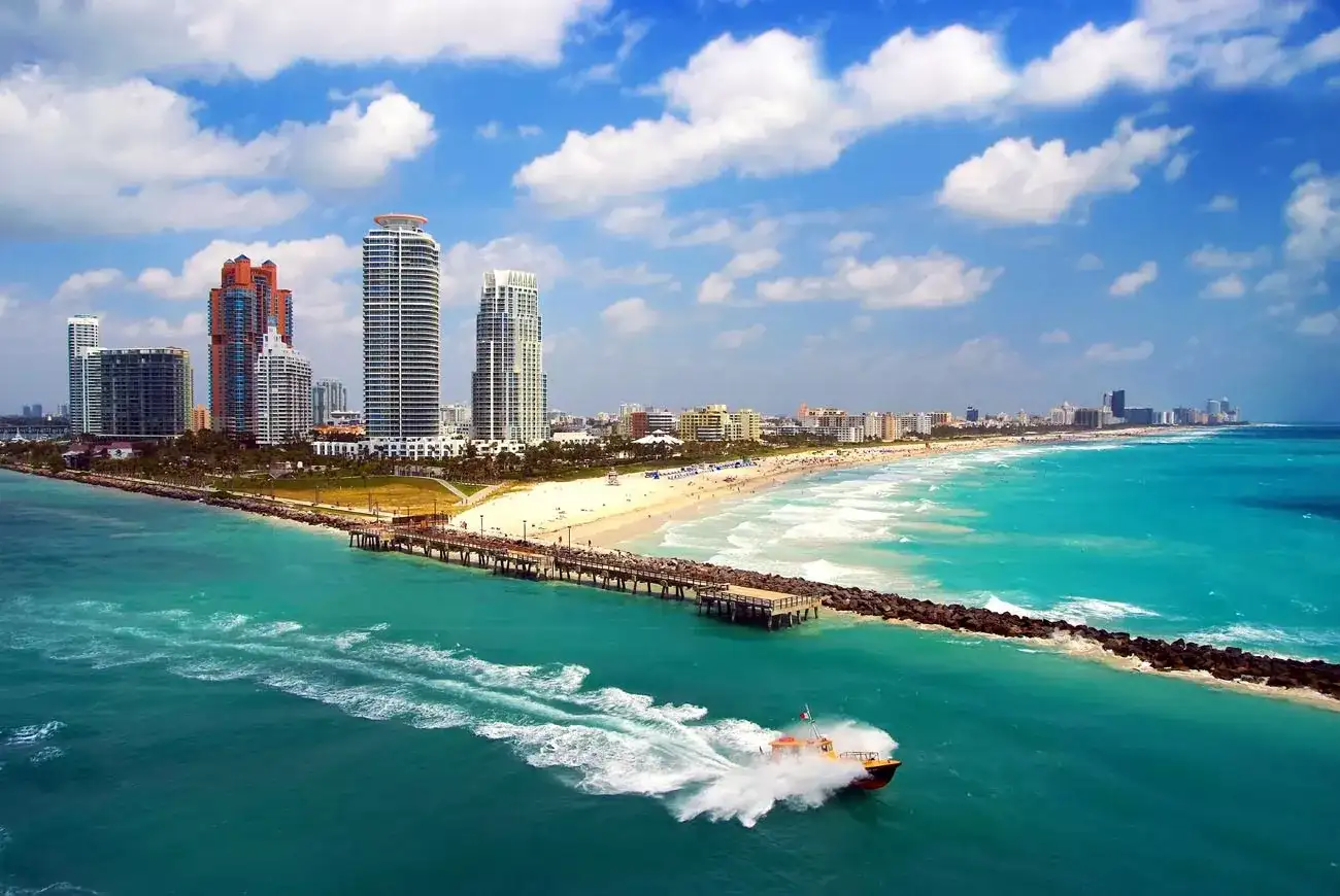 Praia em Miami