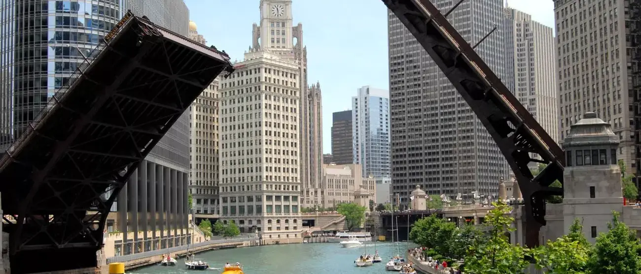 Downtown Chicago Waterfront, Illinois USA
