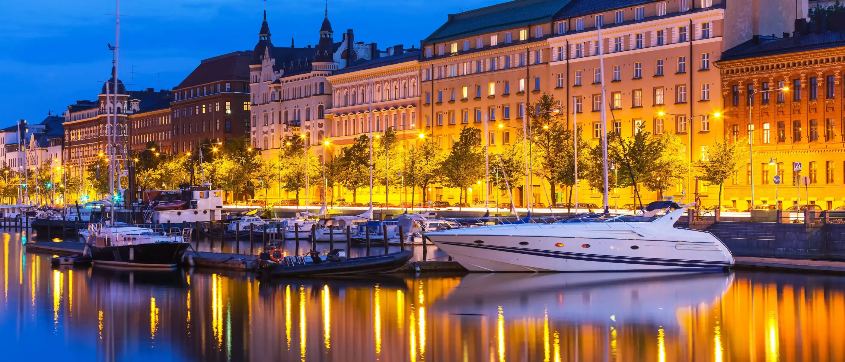 Velha Helsinki a noite, Finlândia