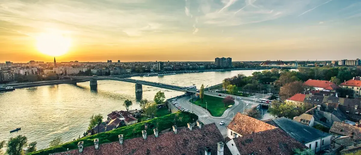 Pôr do sol em Novi Sad, Servia