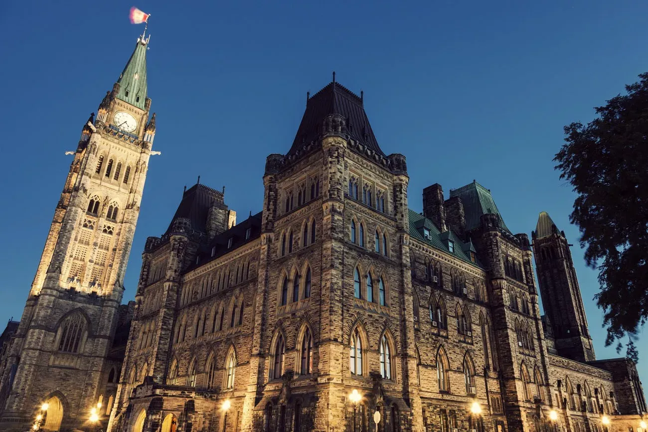 Canada Parliament Building at sunrise. Ottawa