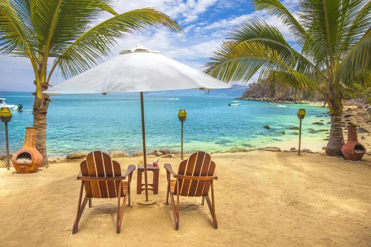 Praia Las Caletas em Puerto Vallarta