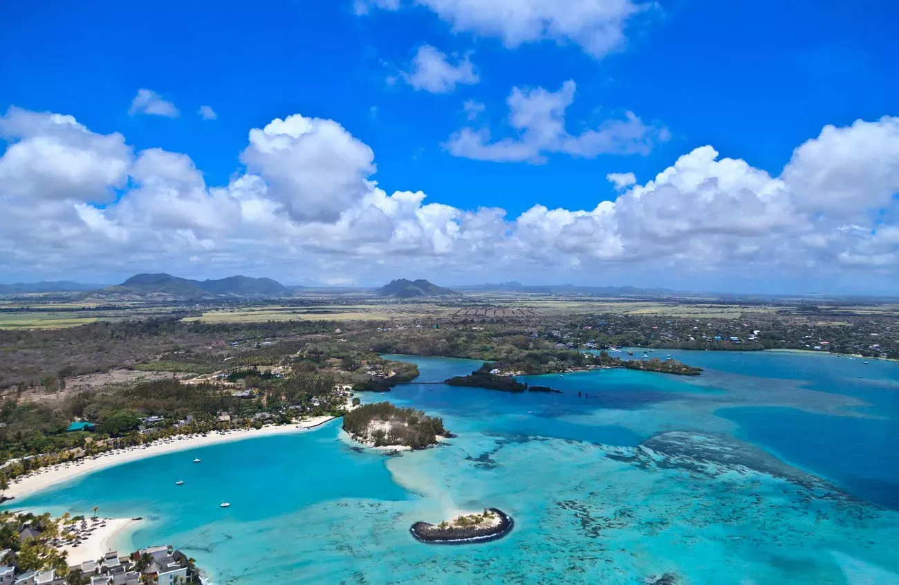 Vista Aérea das Ilhas Mauricio