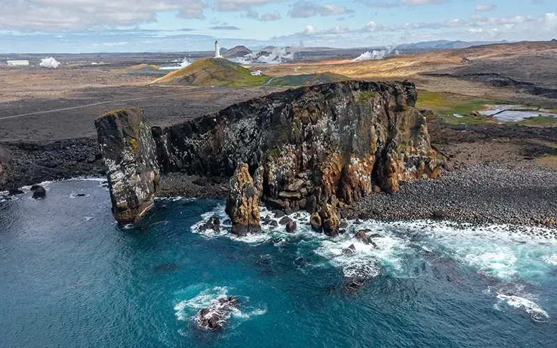 Peninsula Reykjanes e Eclipse Solar