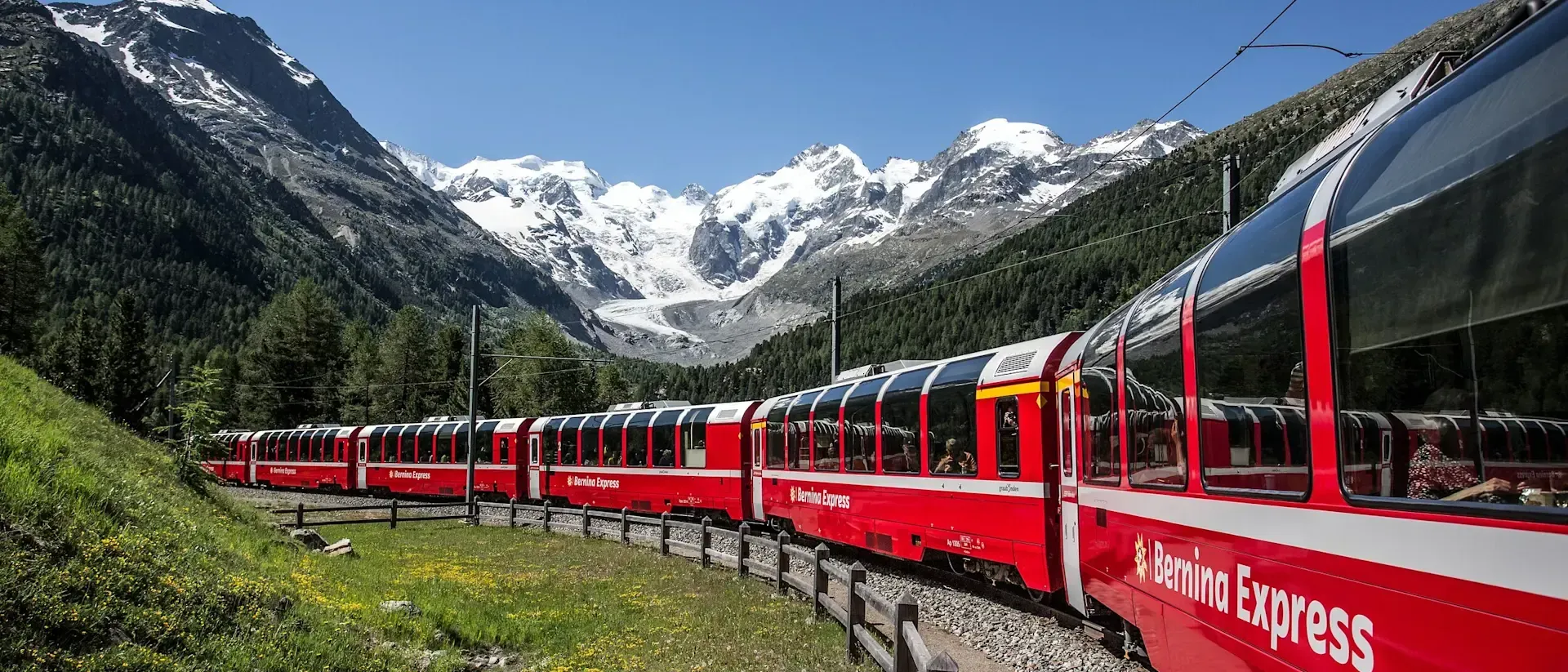 As Montanhas Suíças de Trem