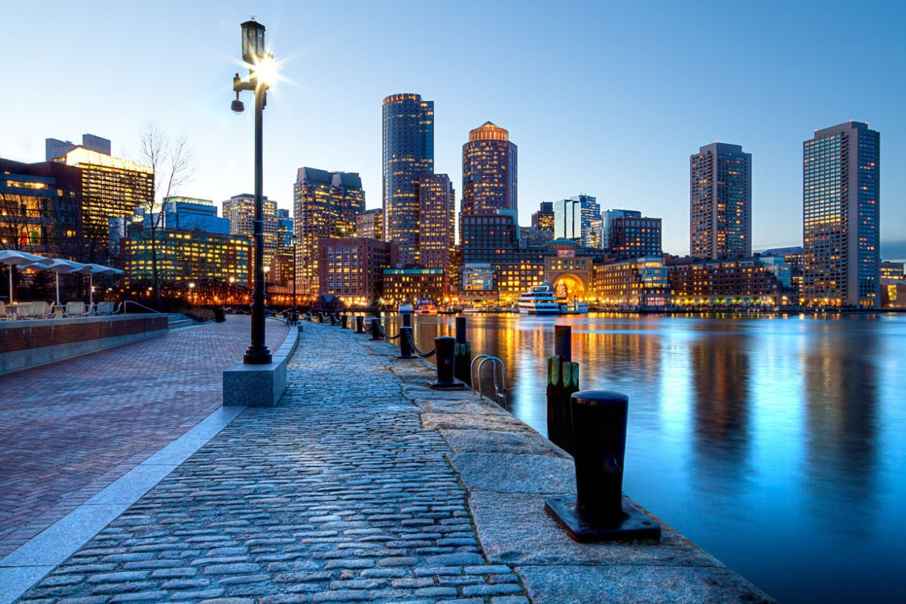 Distrito financeiro em Boston