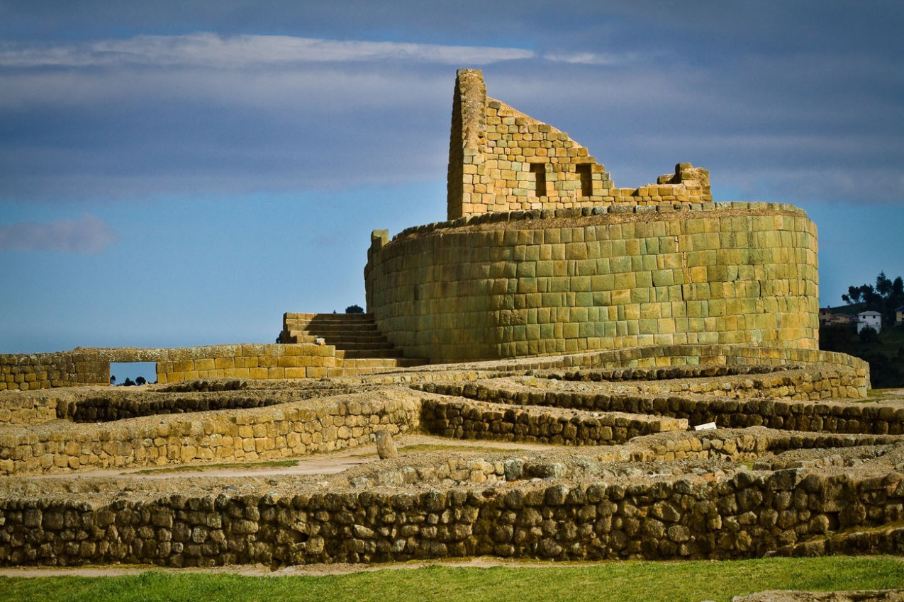 Templo do Sol em Ingapirca as mais importantes ruínas arqueológicas incas no Equador