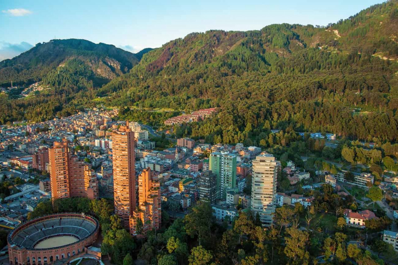 Vista do centro de Bogotá