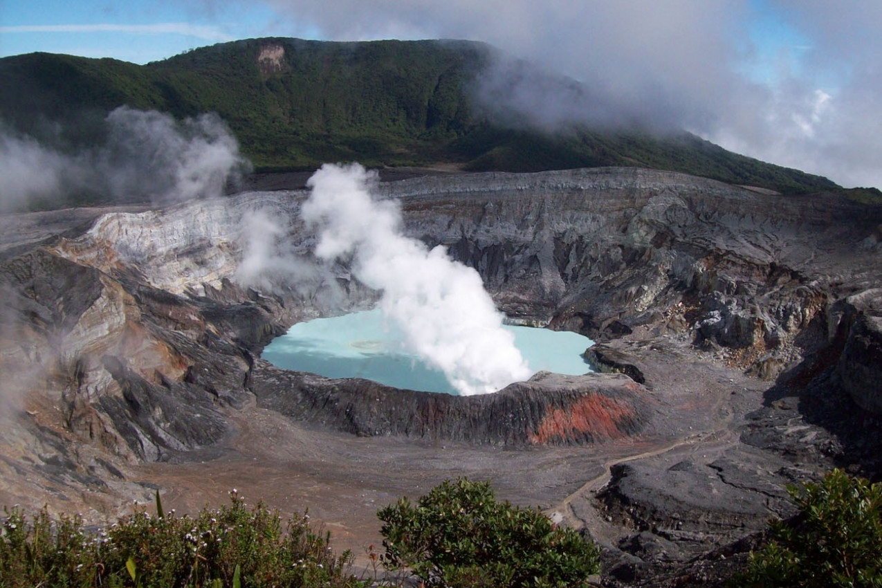 Vulcão Poás na Costa Rica