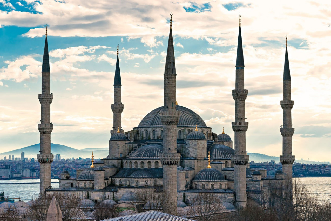 A Mesquita Azul, (Sultanahmet Camii), Istambul, Turquia.