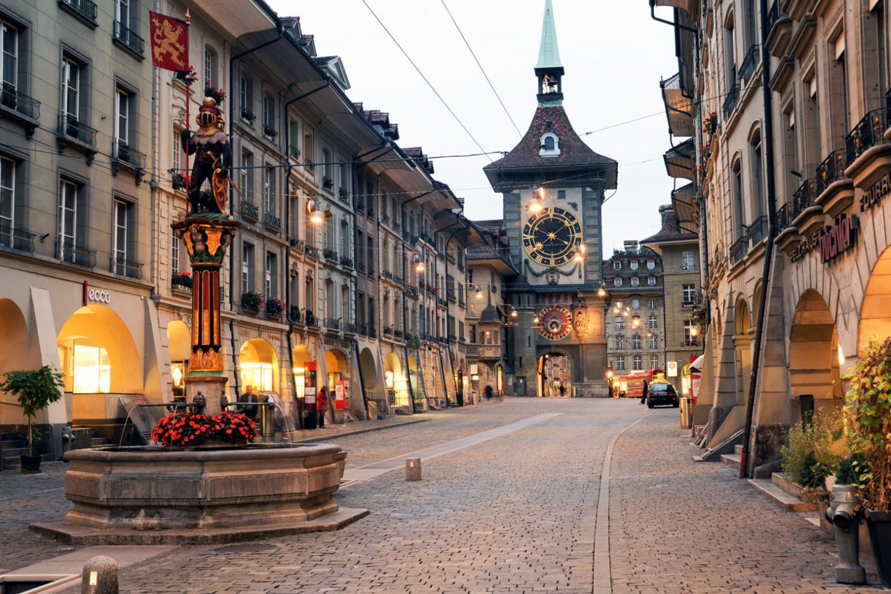 famosa torre do relógio de Berna na Suíça
