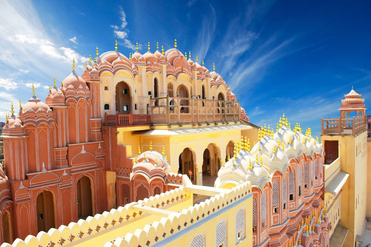 Hawa Mahal, o Palácio dos Ventos, Jaipur, Rajasthan, India