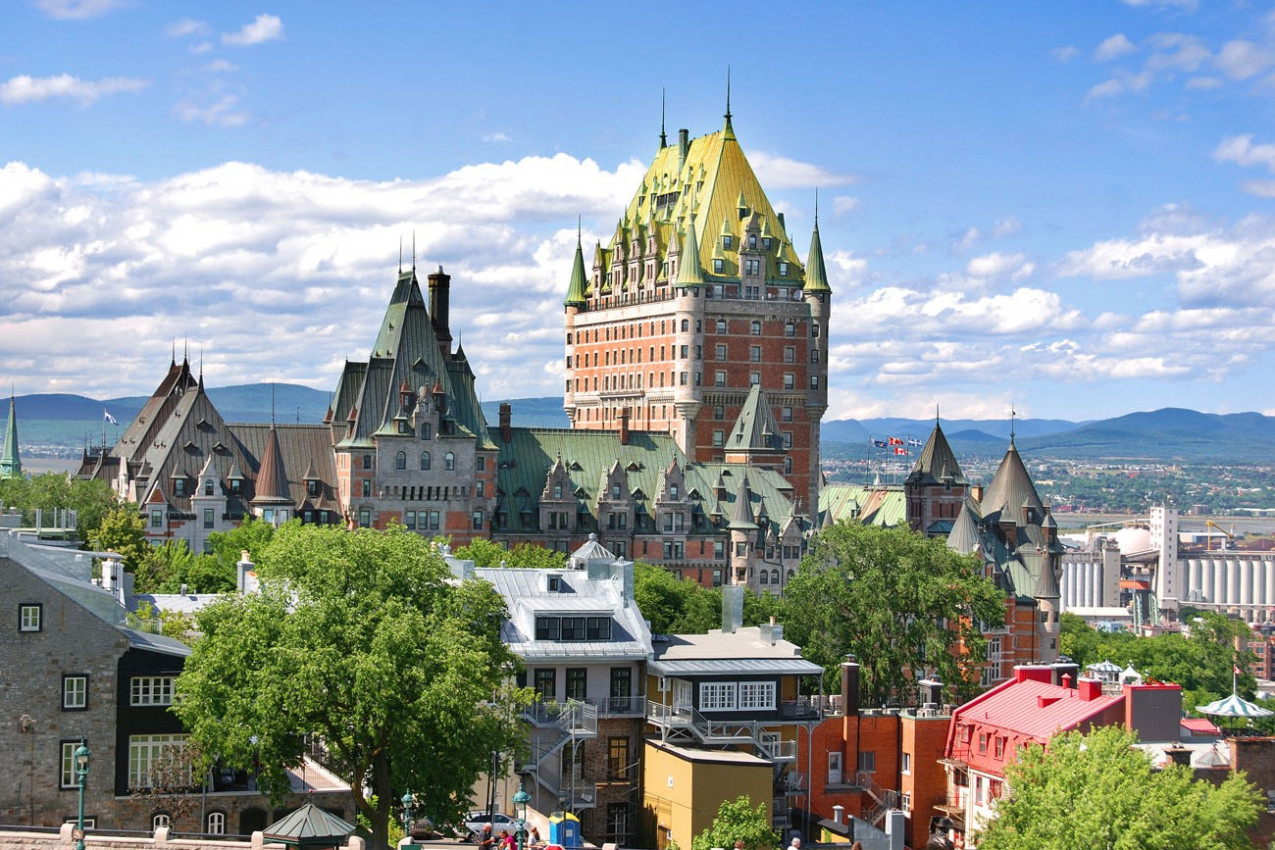 View of old Quebec and the Château Frontenac
