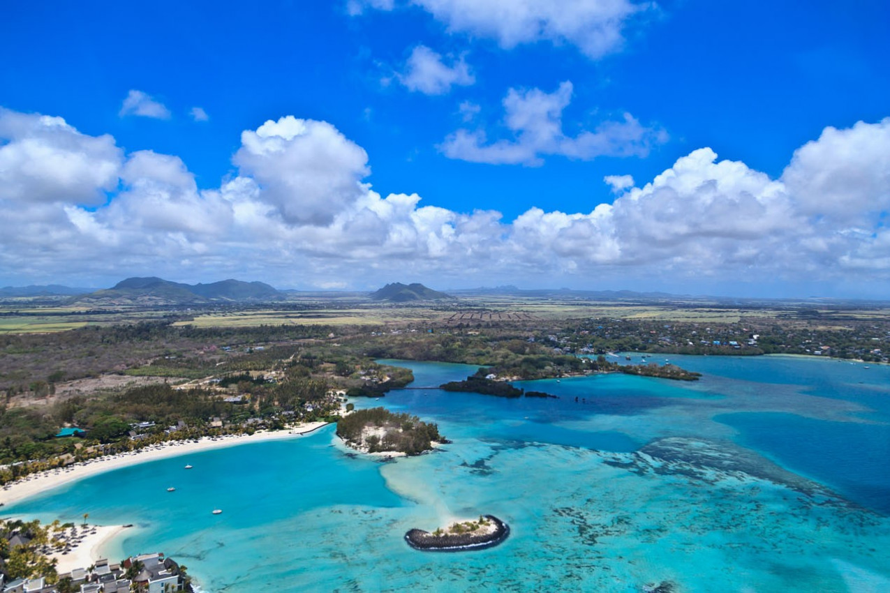 Vista Aérea das Ilhas Mauricio