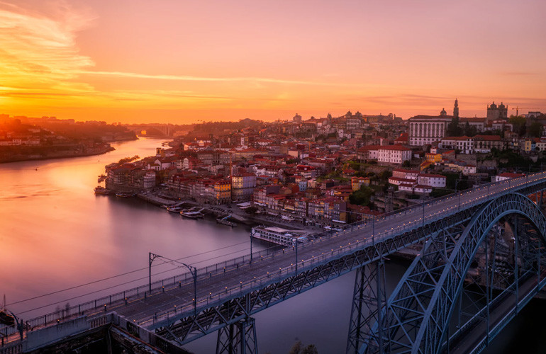 Cidade de Porto em Portugal